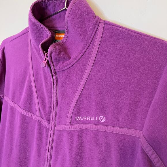 Merrell Women's Aeroblock Tech Fleece Jacket Fuschia Pink Size L - Picture 3 of 8